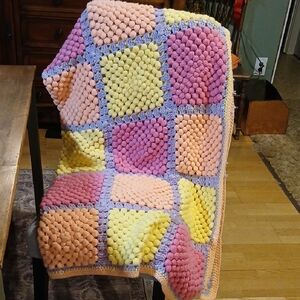 Colorful Handmade Crochet Blanket